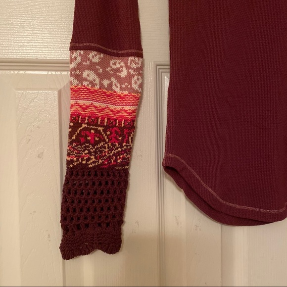 NWT Free People In The Mix Cuff Top - Picture 7 of 10